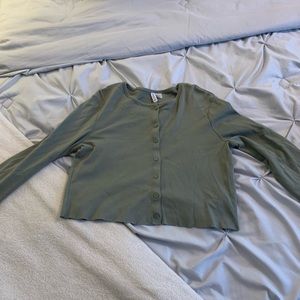 Green cardigan